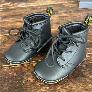 Dr. Martens Black Kids Lace-Up Boots
